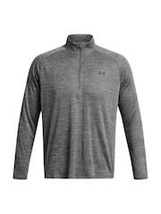 Under Armour Grey Tech Textured 1/2 Zip Sweatshirt - Image 4 of 5