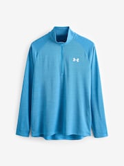 Under Armour Blue Tech Textured 1/2 Zip Sweatshirt - Image 3 of 3