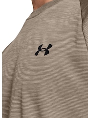 Under Armour Nude Grey Tech Textured T-Shirt - Image 3 of 5