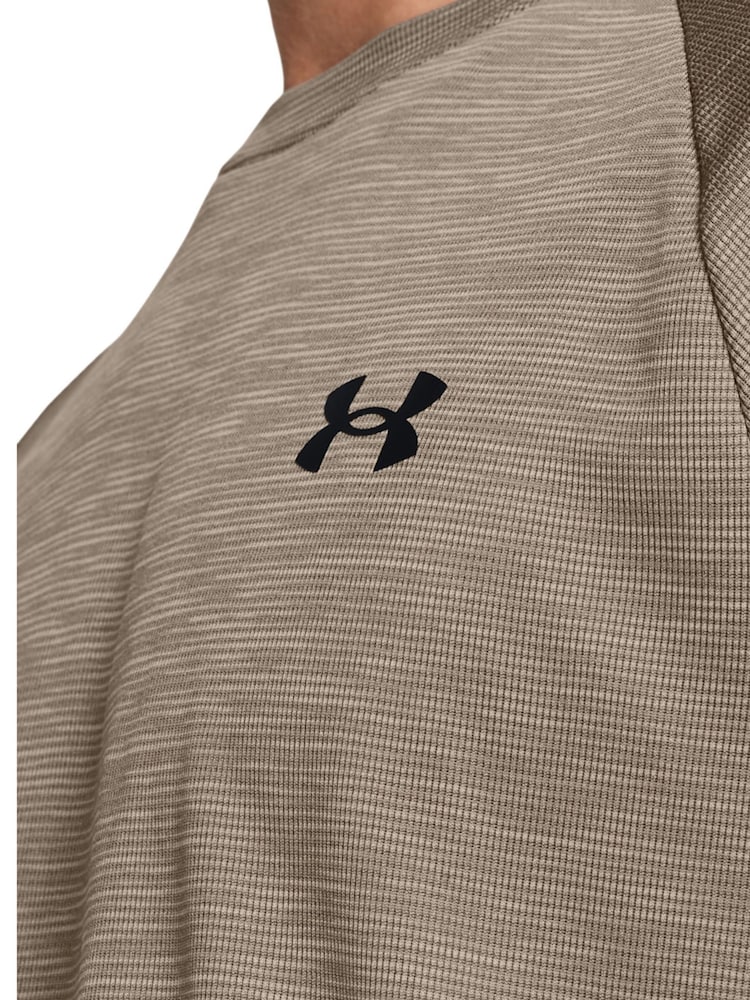 Under Armour Nude Grey Tech Textured T-Shirt - Image 3 of 5