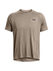 Under Armour Nude Grey Tech Textured T-Shirt - Image 4 of 5