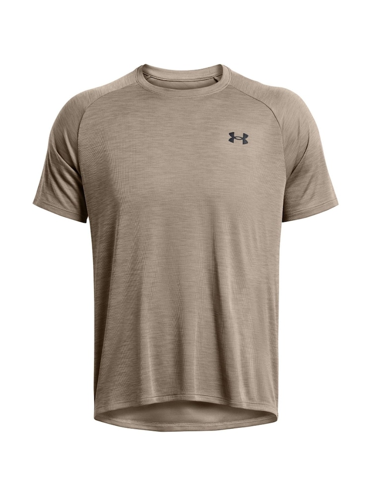 Under Armour Nude Grey Tech Textured T-Shirt - Image 4 of 5