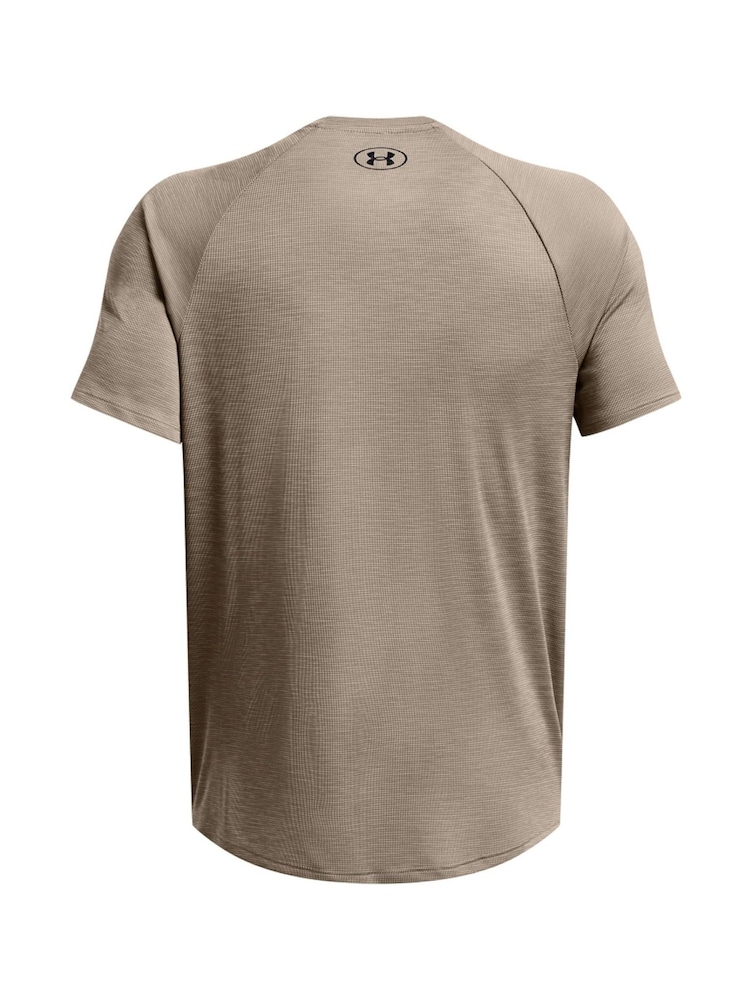 Under Armour Nude Grey Tech Textured T-Shirt - Image 5 of 5