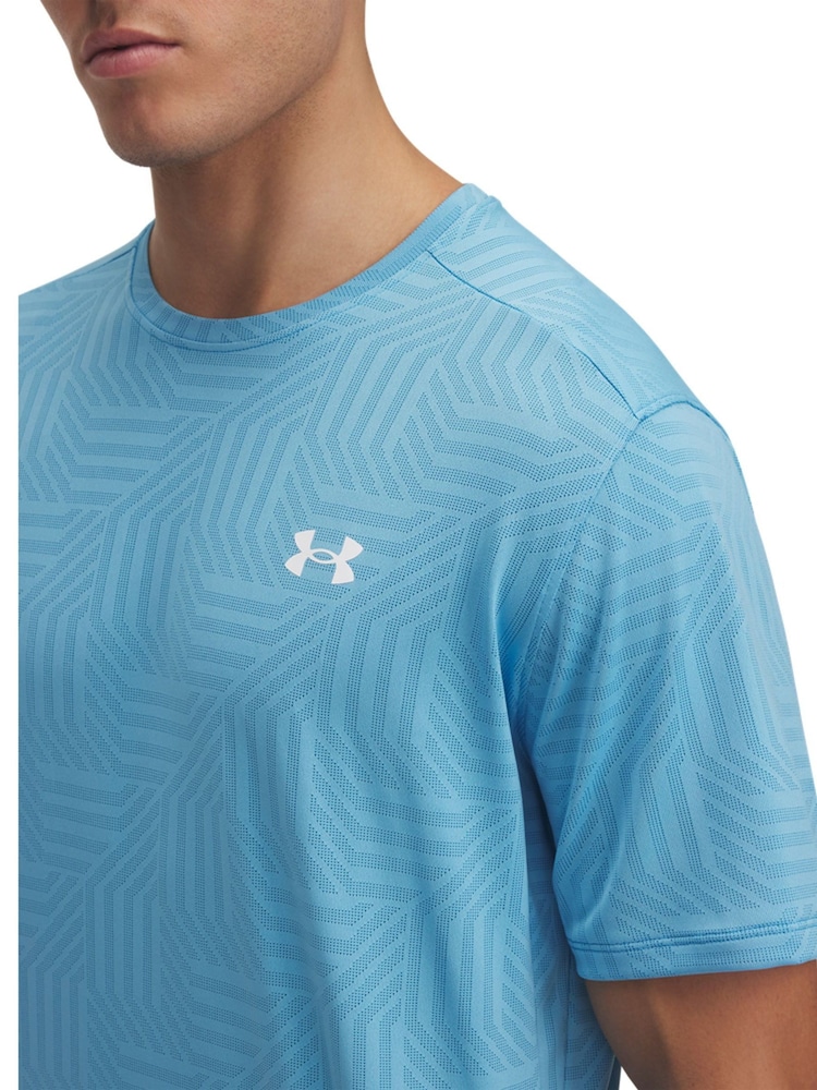 Синий - Under Armour Tech Vent Geotessa Short Sleeve T-Shirt - Image 3 of 3