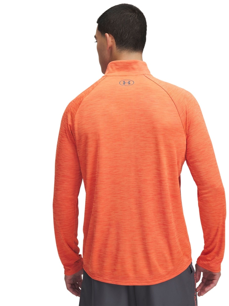 Under Armour Orange Tech Textured 1/2 Zip Sweatshirt - Image 2 of 4