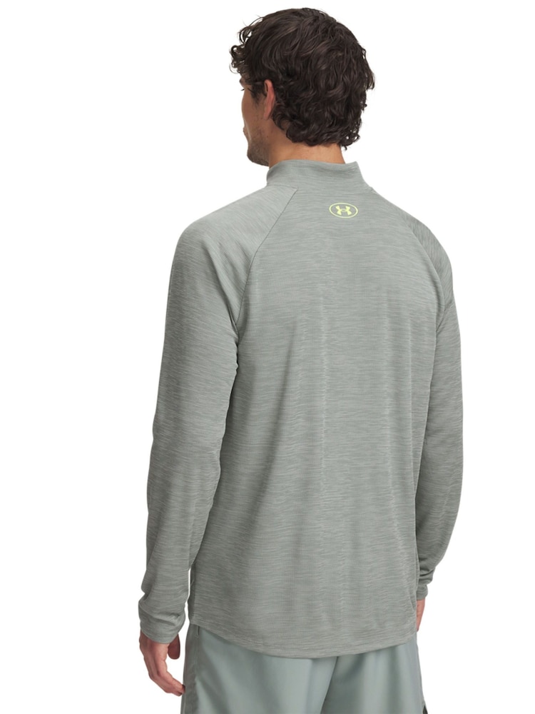 Under Armour Grey Tech Textured 1/2 Zip Sweat Top - Image 2 of 2