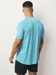 Under Armour Blue Grey Tech Textured T-Shirt - Image 2 of 4