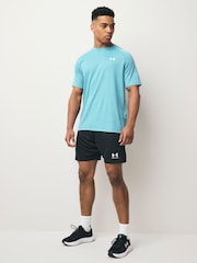 Under Armour Blue Grey Tech Textured T-Shirt - Image 3 of 4
