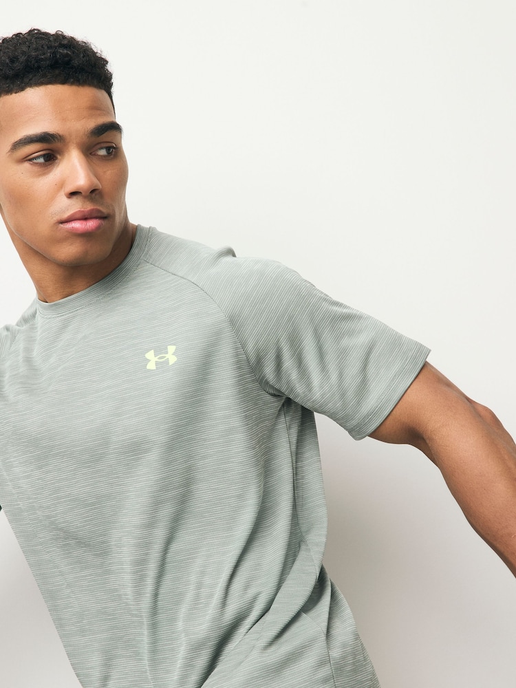 Under Armour Green Tech Textured Short Sleeve T-Shirt - Image 4 of 4