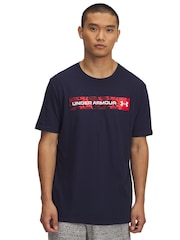 Синий - Under Armour Camo Stripe T-Shirt - Image 1 of 2
