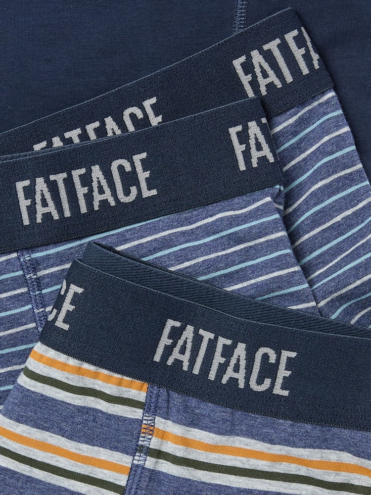 Темно-синий в полоску - Набор из 3 классических боксеров FatFace - Изображение 2 из 2 Темно-синий в полоску - Набор из 3 классических боксеров FatFace - Изображение 2 из 2