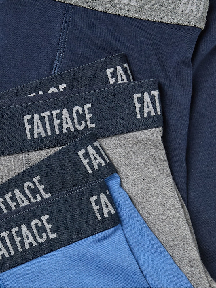 Синий и серый - Набор из 3 классических боксеров FatFace - Изображение 2 из 2 Синий и серый - Набор из 3 классических боксеров FatFace - Изображение 2 из 2
