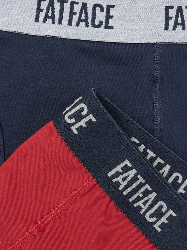 FatFace Red Classic Boxers 2 Pack - Image 2 of 2