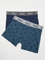 Teal Blue Cow - FatFace Classic Boxers 2 Pack - Imagen 1 de 2