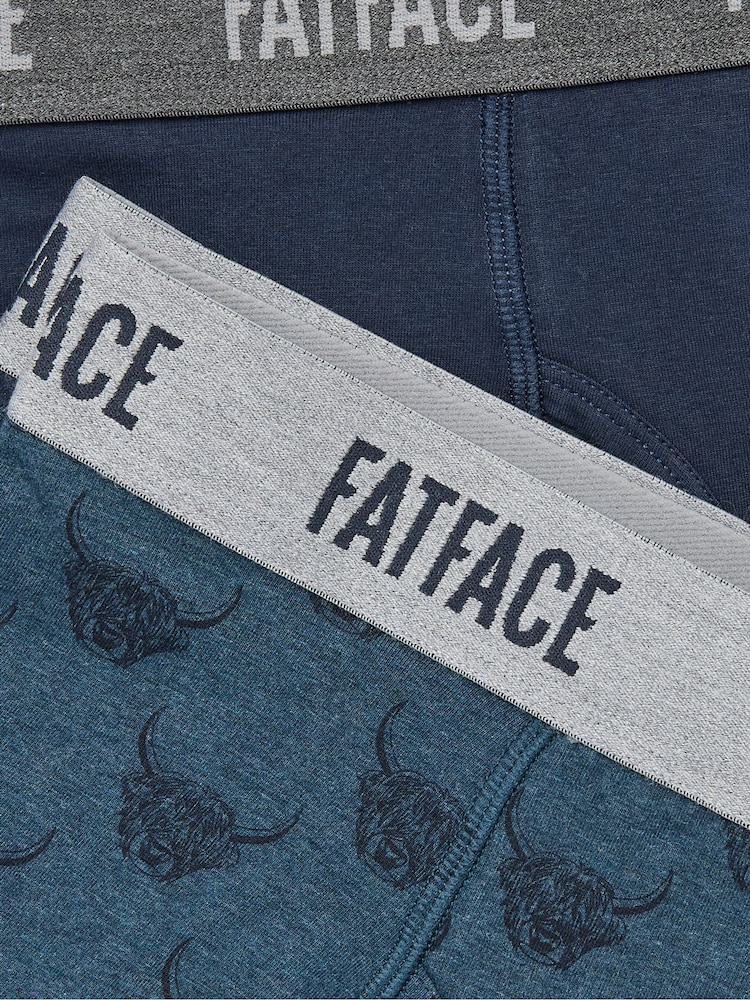 Teal Blue Cow - FatFace Classic Boxers 2 Pack - Imagen 2 de 2 Teal Blue Cow - FatFace Classic Boxers 2 Pack - Imagen 2 de 2
