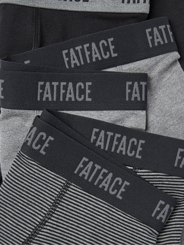Черно-серый - Набор из 3 классических боксеров FatFace - Изображение 2 из 2 Черно-серый - Набор из 3 классических боксеров FatFace - Изображение 2 из 2