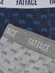 FatFace Blue & Grey Camper Classic Boxers 2 Pack - Image 2 of 2