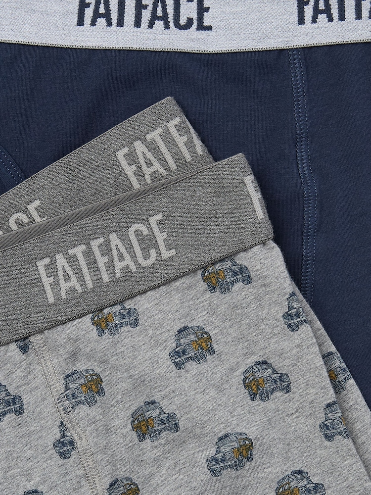Blue & Grey Off Roader - FatFace Classic Boxers 2 Pack - Imagen 2 de 2