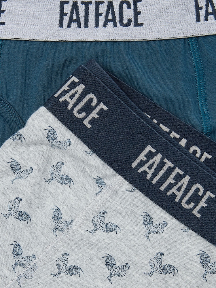 Blue & Grey Cockerel - FatFace Classic Boxers 2 Pack - Imagen 2 de 2