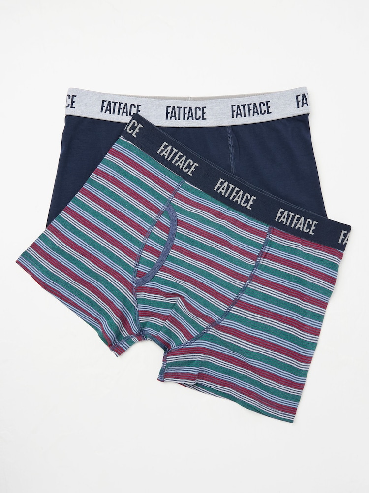 FatFace Multi Colour Classic Boxers 2 Pack - Image 1 of 2