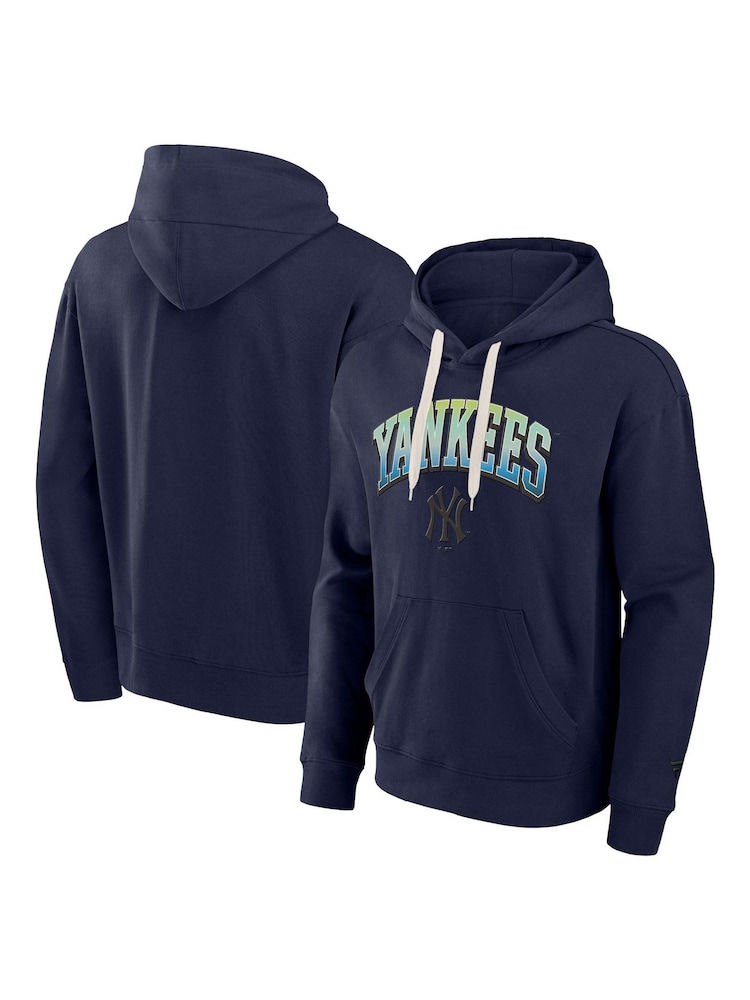 Fanatics Blue MLB New York Yankees Gradient Fleece Pullover 100% Cotton Hoodie - Image 1 of 3