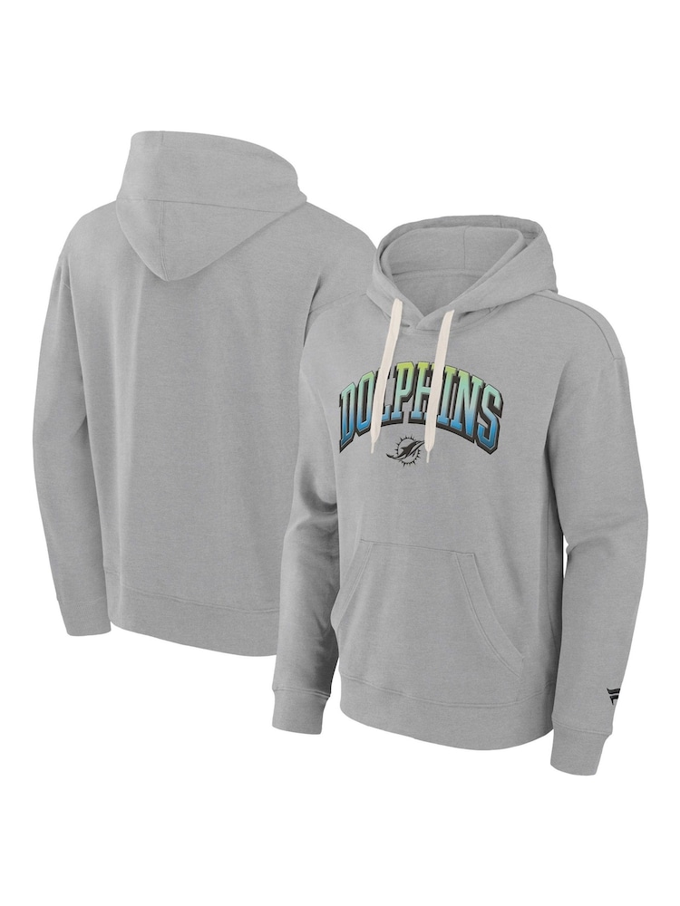 Fanatics Grey NFL Miami Dolphins Gradient Fleece Pullover 100% Cotton Hoodie - Image 1 of 3 Fanatics Grey NFL Miami Dolphins Gradient Fleece Pullover 100% Cotton Hoodie - Image 1 of 3