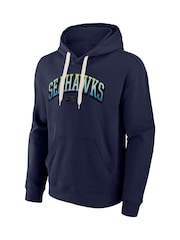 Fanatics Blue NFL Seattle Seahawks Gradient Fleece Pullover 100% Cotton Hoodie - Image 2 of 3