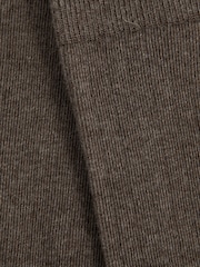 Reiss Chocolate Felicia Cotton Blend Ribbed Loafer Socks - Image 3 of 3
