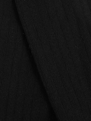 Reiss Black Felicia Cotton Blend Ribbed Loafer Socks - Image 3 of 3