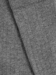 Reiss Charcoal Felicia Cotton Blend Ribbed Loafer Socks - Image 3 of 3