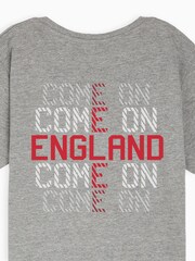 Dollymix Womens 100% Cotton Personalised Come On England Black T-Shirt - Image 5 of 5