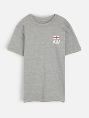 Dollymix Womens 100% Cotton Personalised Come On England Black T-Shirt - Image 2 of 5