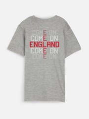 Dollymix Womens 100% Cotton Personalised Come On England Black T-Shirt - Image 3 of 5