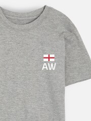 Dollymix Womens 100% Cotton Personalised Come On England Black T-Shirt - Image 4 of 5