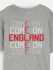 Dollymix Womens 100% Cotton Personalised Come On England Black T-Shirt - Image 5 of 5