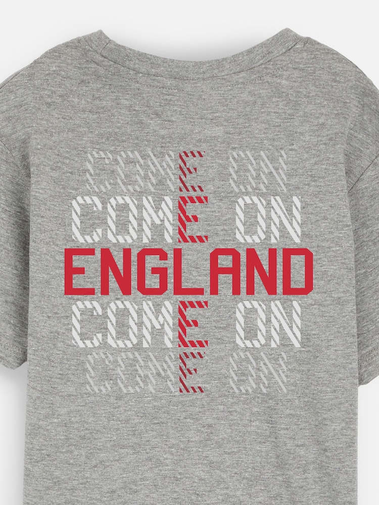 Dollymix Womens 100% Cotton Personalised Come On England Black T-Shirt - Image 5 of 5
