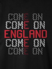 Dollymix Mens 100% Cotton Personalised England Black T-Shirt - Image 5 of 5