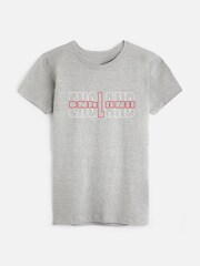 Dollymix Womens Grey 100% Cotton Personalised England T-Shirt - Image 2 of 5