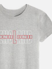 Dollymix Womens Grey 100% Cotton Personalised England T-Shirt - Image 4 of 5