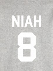 Dollymix Womens Grey 100% Cotton Personalised England T-Shirt - Image 5 of 5