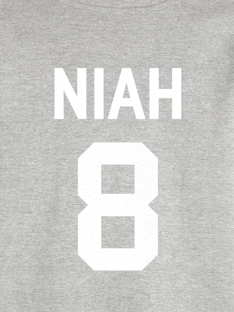 Dollymix Womens Grey 100% Cotton Personalised England T-Shirt - Image 5 of 5