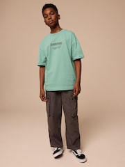 Charcoal Grey 100% Cotton Superwide Cargo Trousers (3-16yrs) - Image 2 of 5