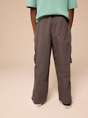 Charcoal Grey 100% Cotton Superwide Cargo Trousers (3-16yrs) - Image 4 of 5
