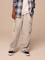 Neutral 100% Cotton Superwide Cargo Trousers (3-16yrs) - Image 1 of 8