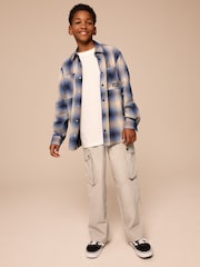 Neutral 100% Cotton Superwide Cargo Trousers (3-16yrs) - Image 2 of 8