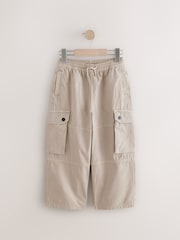 Neutral 100% Cotton Superwide Cargo Trousers (3-16yrs) - Image 5 of 8