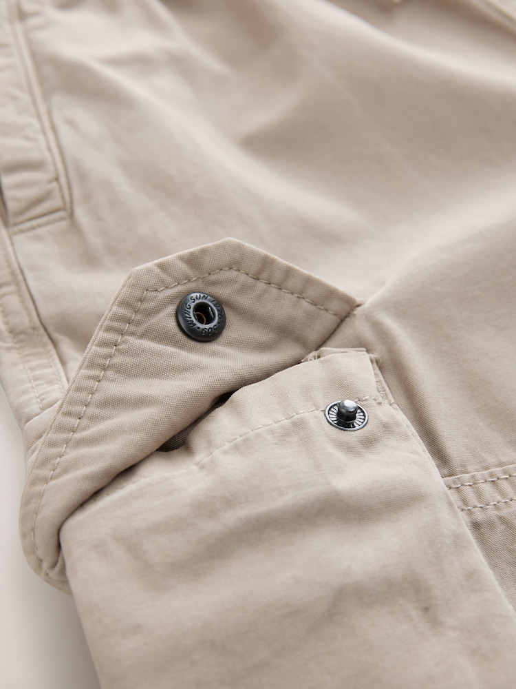 Neutral 100% Cotton Superwide Cargo Trousers (3-16yrs) - Image 8 of 8