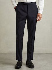 Фланелелевые брюки из ткани с добавлением шерсти Reiss Combo - Изображение 3 из 6