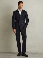 Двубортный пиджак из смешанной шерсти Reiss Combo Db - Изображение 1 из 7