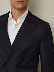 Двубортный пиджак из смешанной шерсти Reiss Combo Db - Изображение 4 из 7